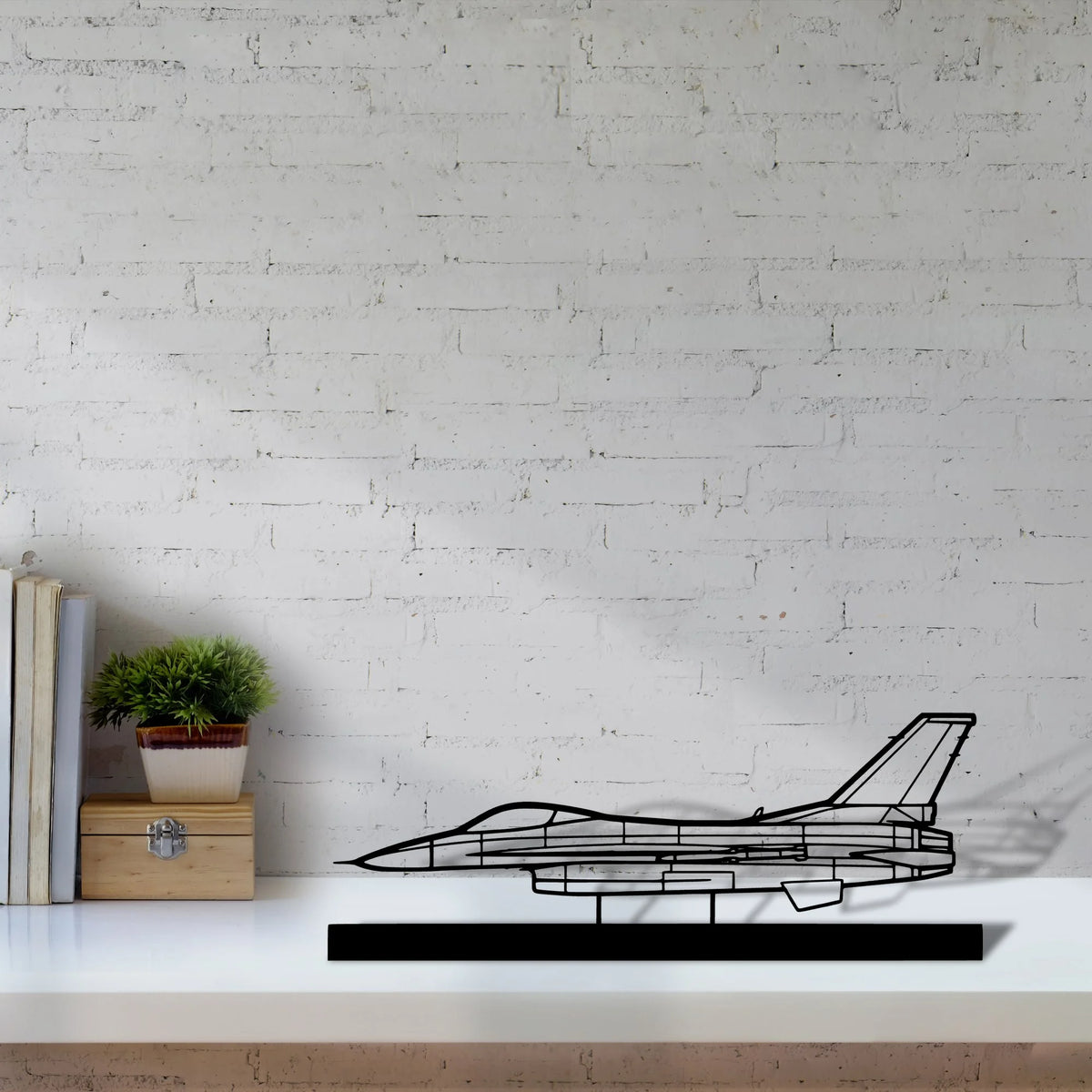 f-16c-block-50-2 Silhouette Metal Art Stand - Tinvibe