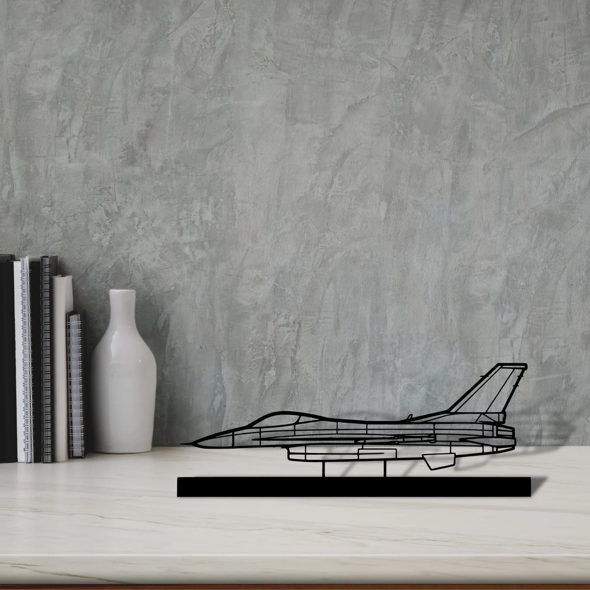 f-16c-block-50-2 Silhouette Metal Art Stand - Tinvibe
