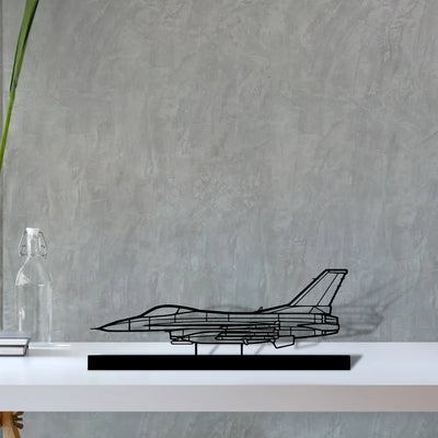 f-16c-missiles-2 Silhouette Metal Art Stand - Tinvibe