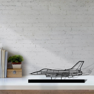f-16c-missiles-2 Silhouette Metal Art Stand - Tinvibe
