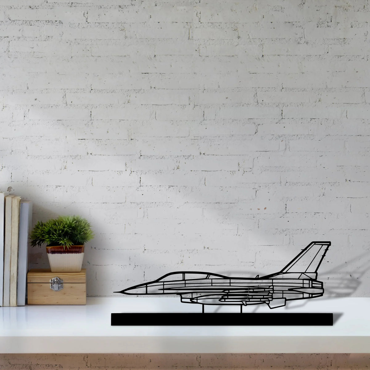 f-16d-2 Silhouette Metal Art Stand - Tinvibe