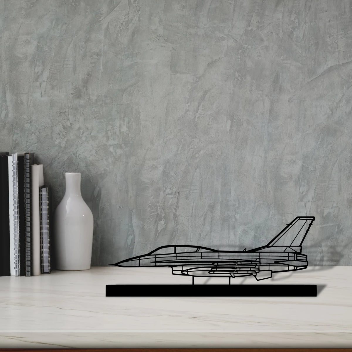 f-16d-2 Silhouette Metal Art Stand - Tinvibe