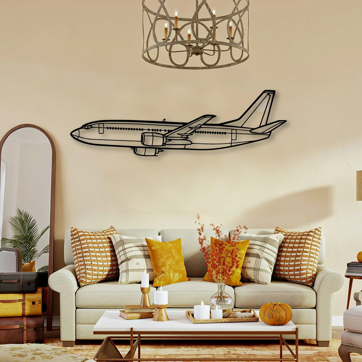 F 16D Classic Aircraft Silhouette Metal Wall Art - Tinvibe