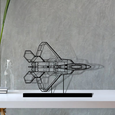 f-22-raptor-6 Silhouette Metal Art Stand - Tinvibe
