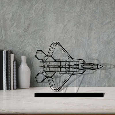 f-22-raptor-6 Silhouette Metal Art Stand - Tinvibe