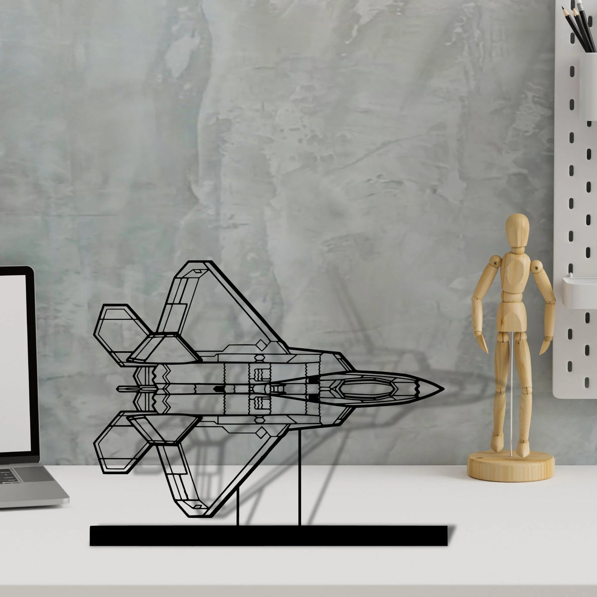 f-22-raptor-6 Silhouette Metal Art Stand - Tinvibe