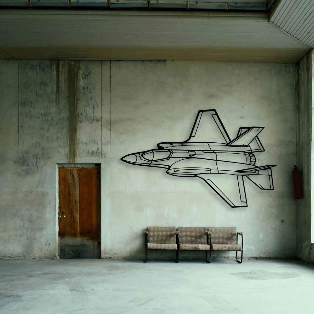 F 35A Lightning Ii Classic Aircraft Silhouette Metal Wall Art - Tinvibe