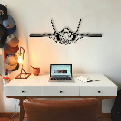 F 35A Lightning Ll 2 Classic Aircraft Silhouette Metal Wall Art - Tinvibe