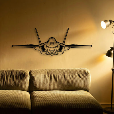 F 35A Lightning Ll 2 Classic Aircraft Silhouette Metal Wall Art - Tinvibe