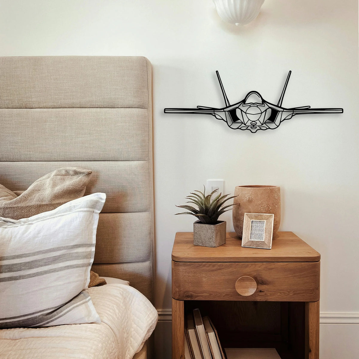 F 35A Lightning Ll 2 Classic Aircraft Silhouette Metal Wall Art - Tinvibe