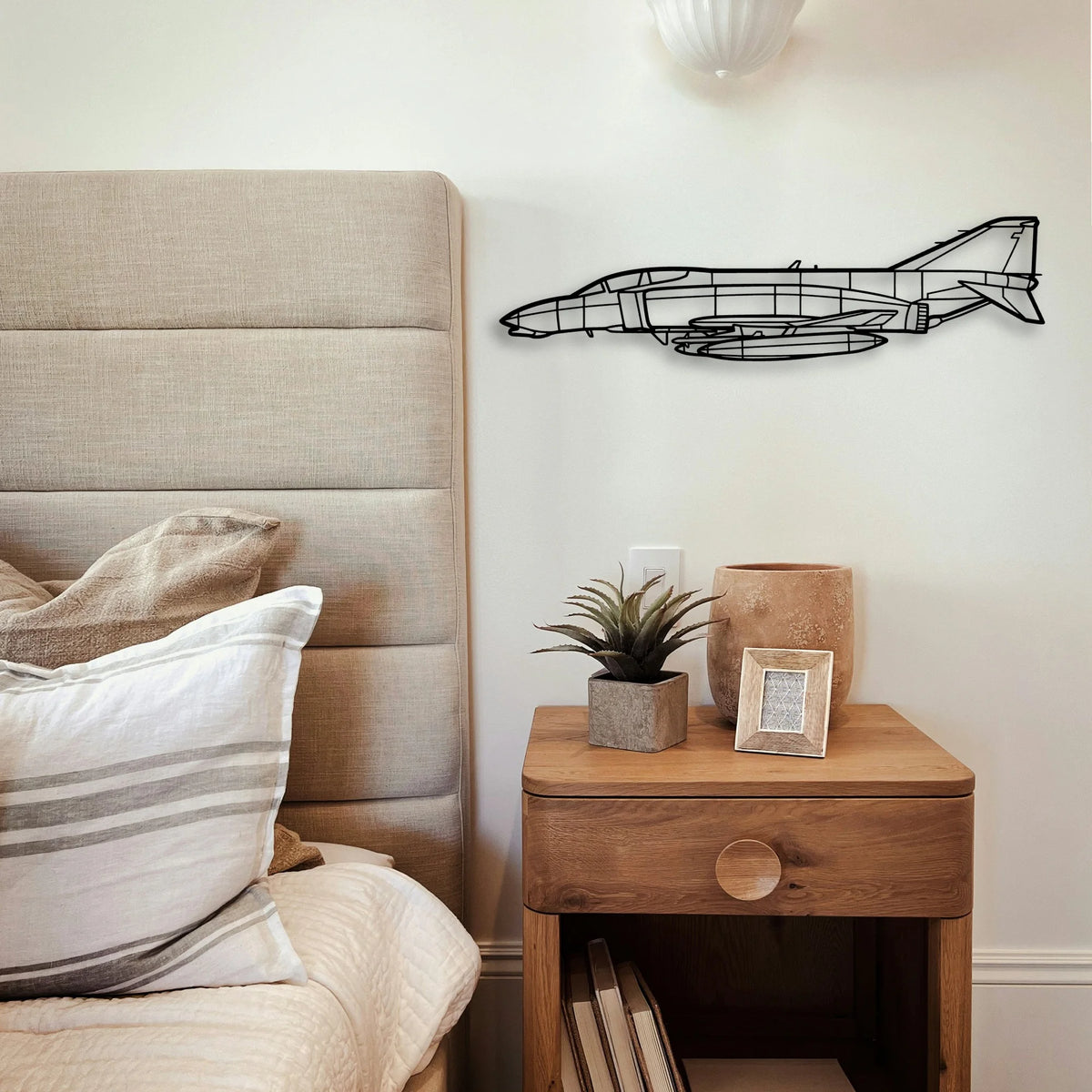 F 4B Phantom Navy Classic Aircraft Silhouette Metal Wall Art - Tinvibe