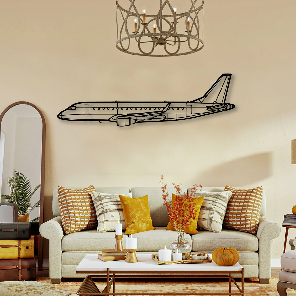 F 4E Phantom Classic Aircraft Silhouette Metal Wall Art - Tinvibe