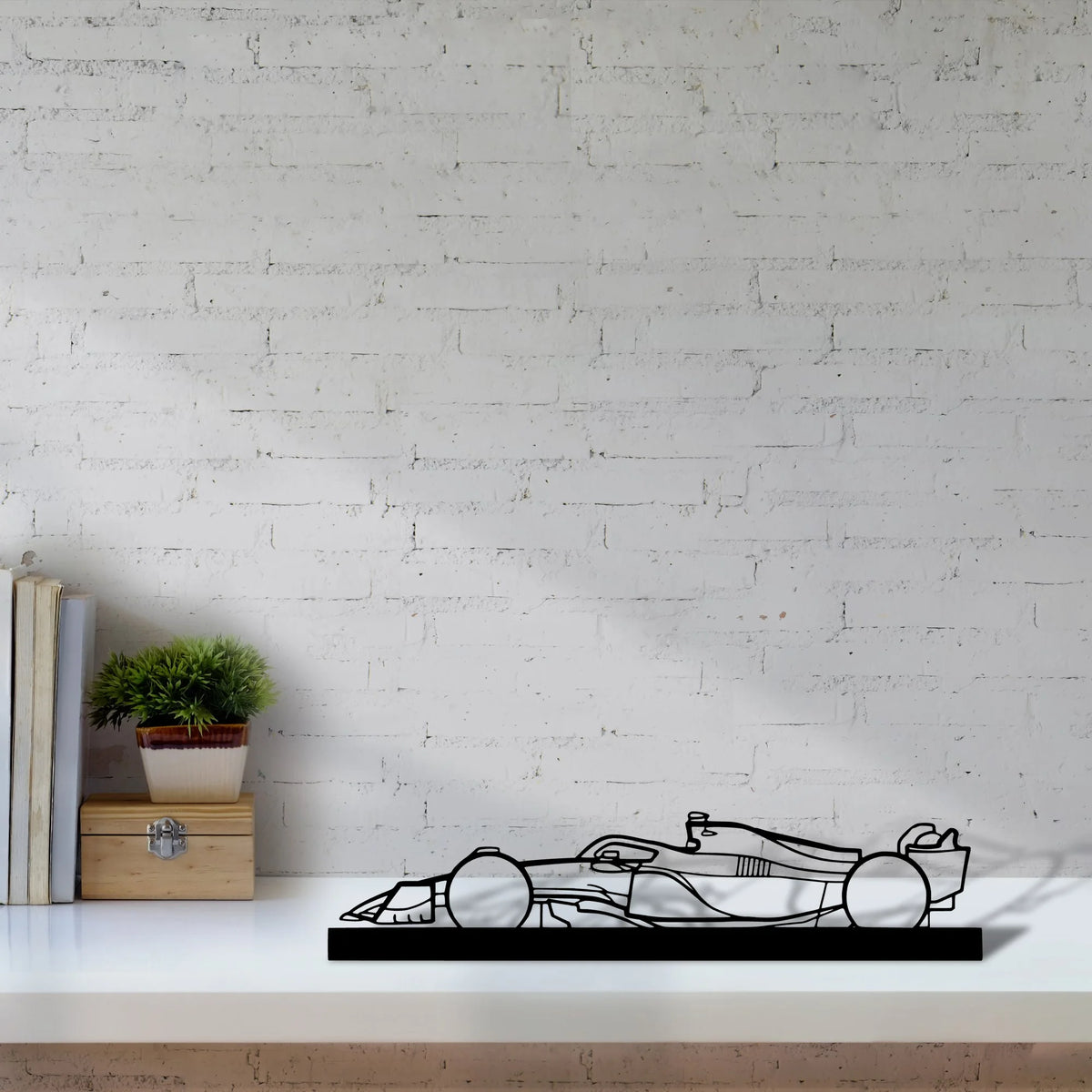 f1-2022-mercedes-2 Silhouette Metal Art Stand - Tinvibe