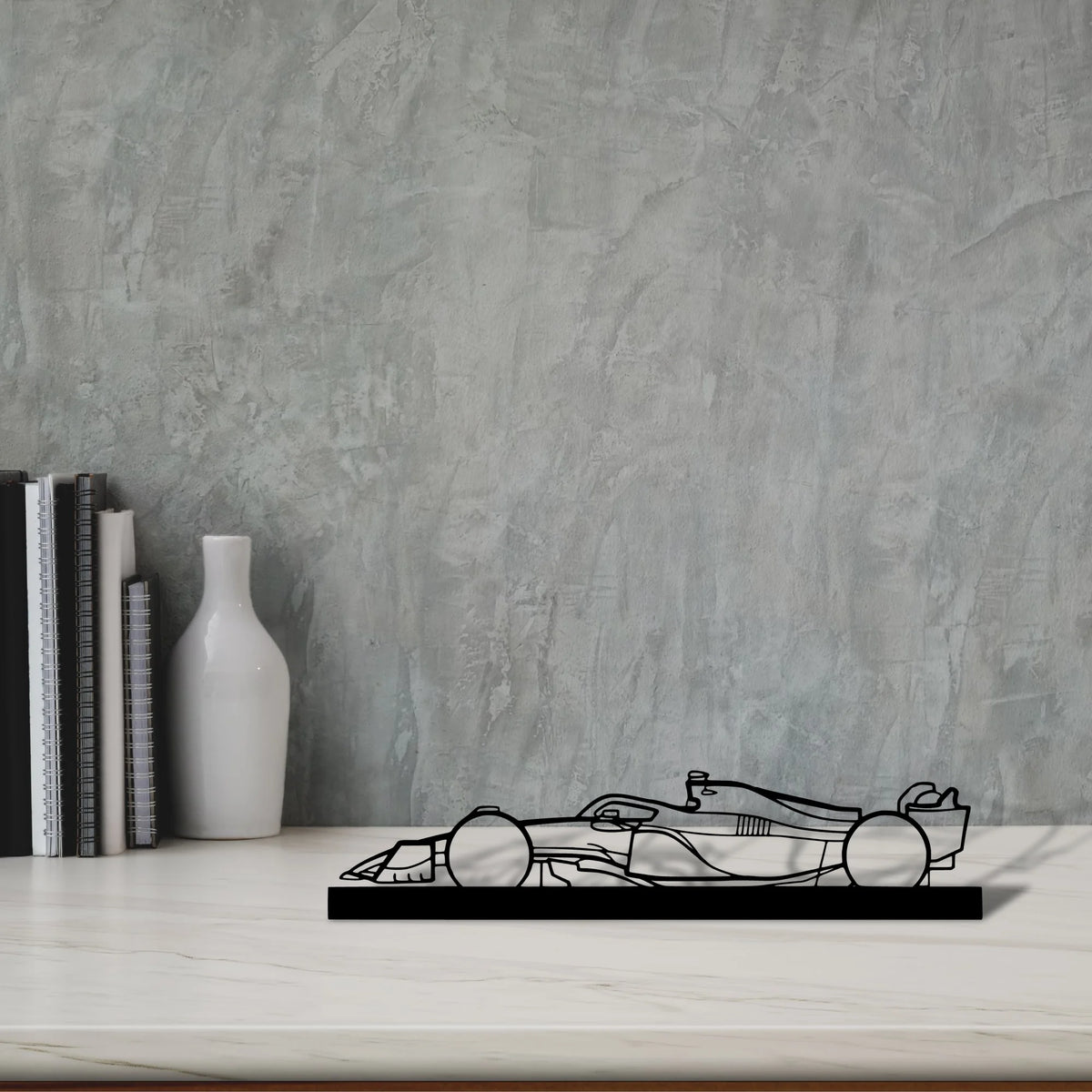 f1-2022-mercedes Silhouette Metal Art Stand - Tinvibe