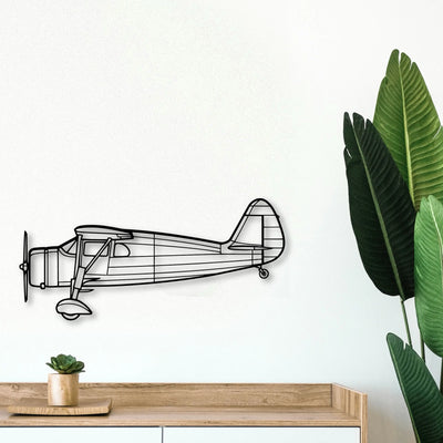 F24G 1937 Classic Aircraft Silhouette Metal Wall Art - Tinvibe
