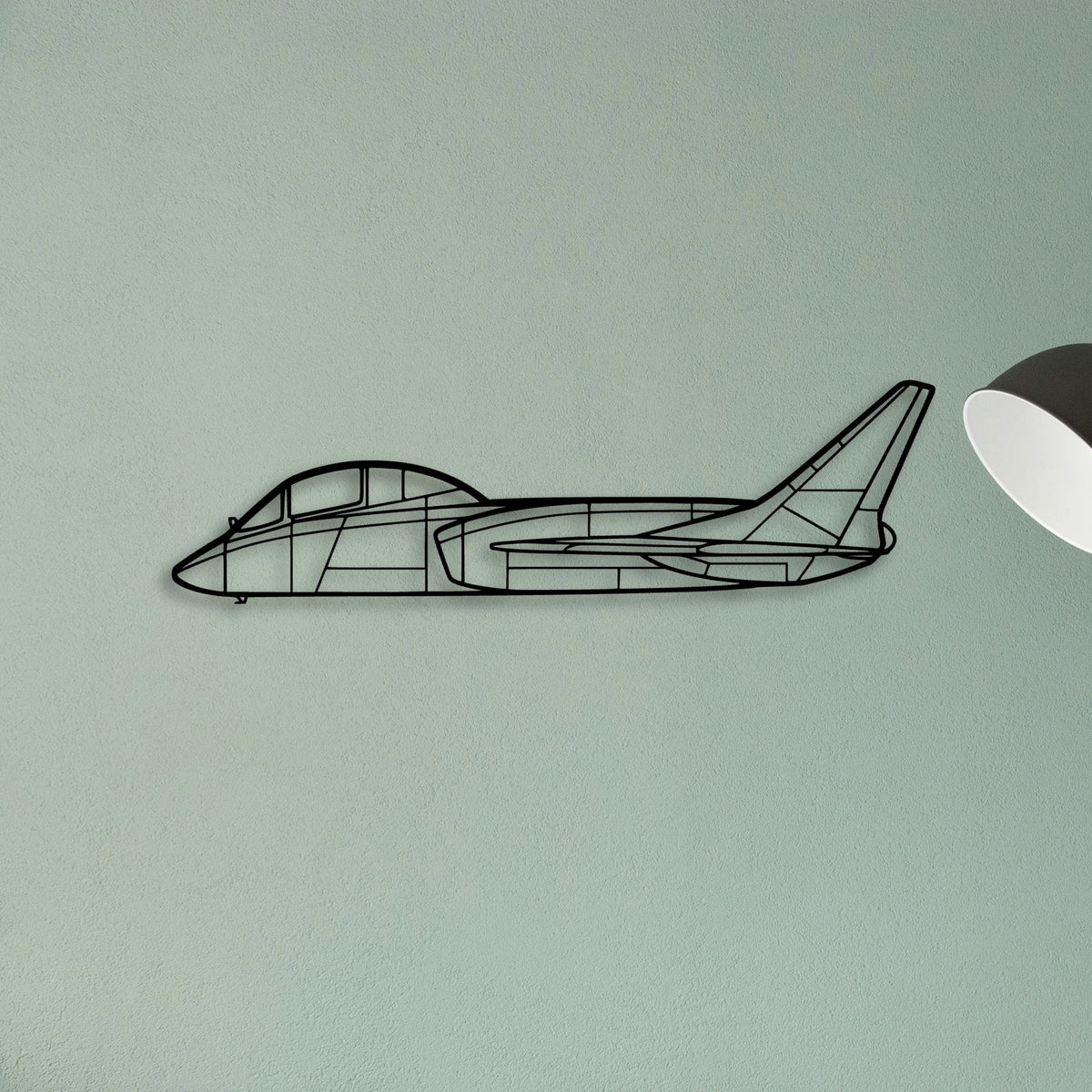 F7U 3 Cutlass Classic Aircraft Silhouette Metal Wall Art - Tinvibe