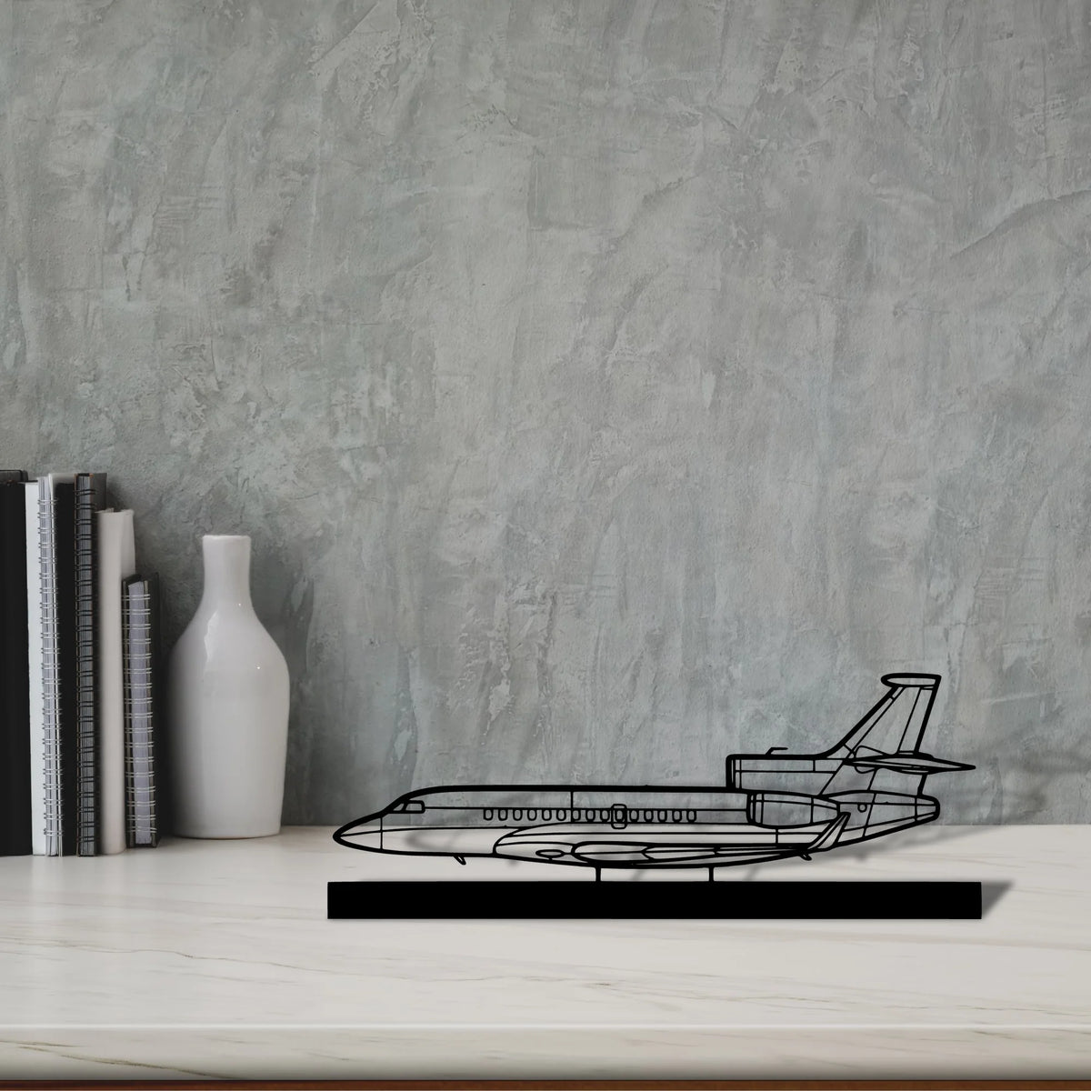falcon-7x-2 Silhouette Metal Art Stand - Tinvibe