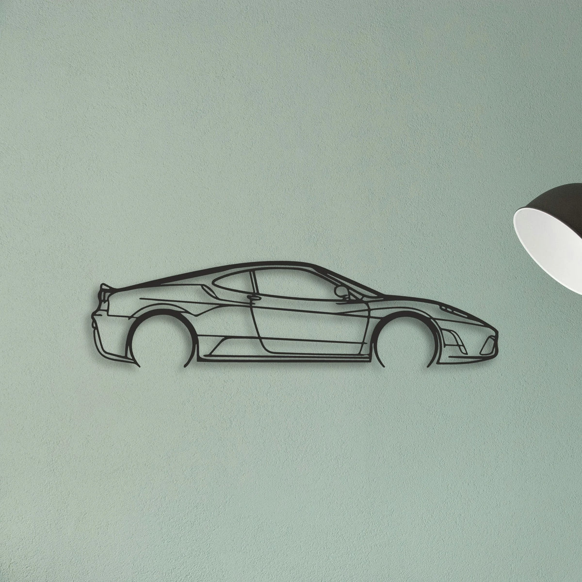Ferrari F430 Scuderia Classic Silhouette Metal Wall Art - Tinvibe