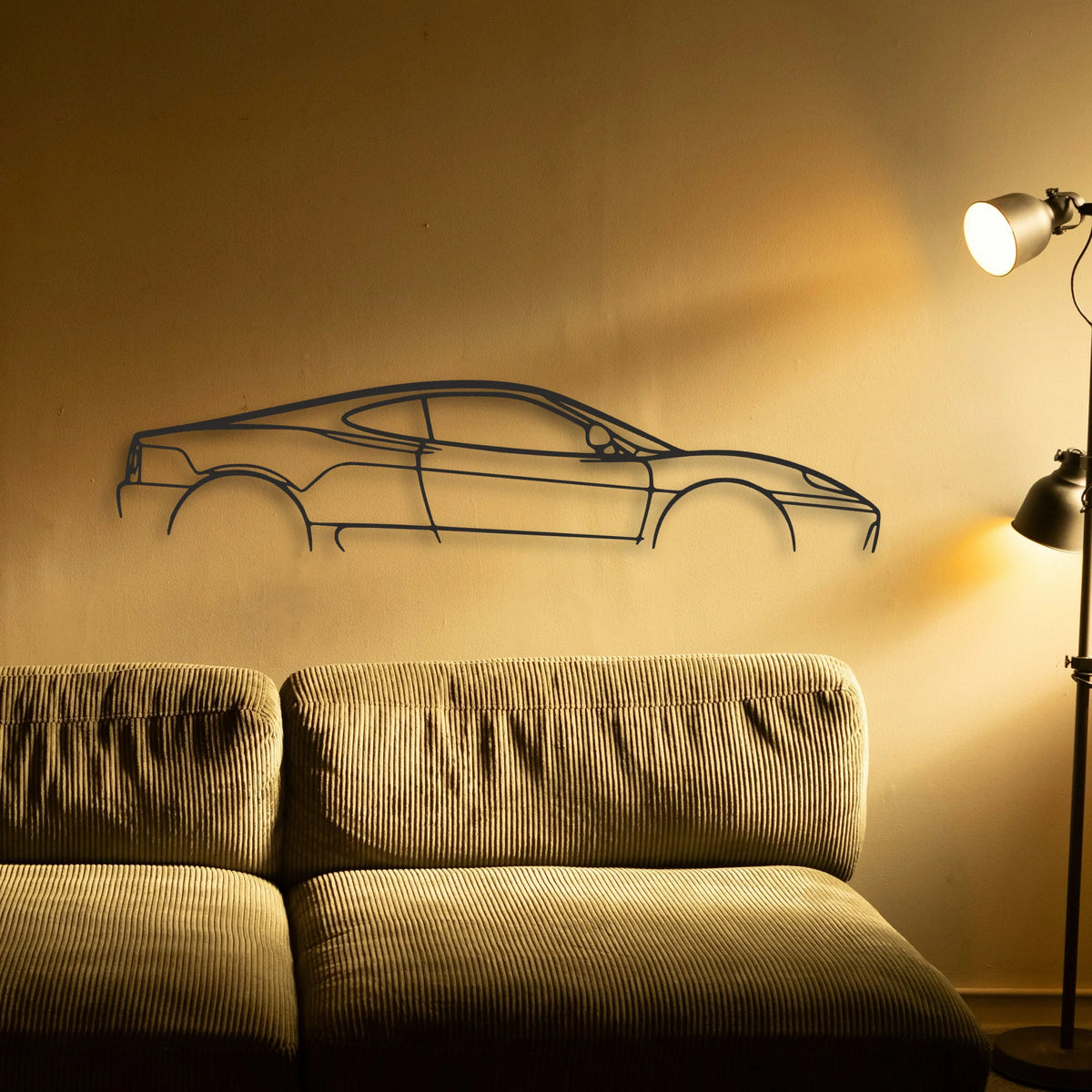 Ferrari 360 Modena Classic Silhouette Metal Wall Art - Tinvibe