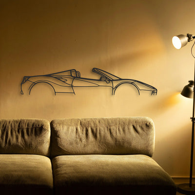 Ferrari 488 Spider Classic Silhouette Metal Wall Art - Tinvibe