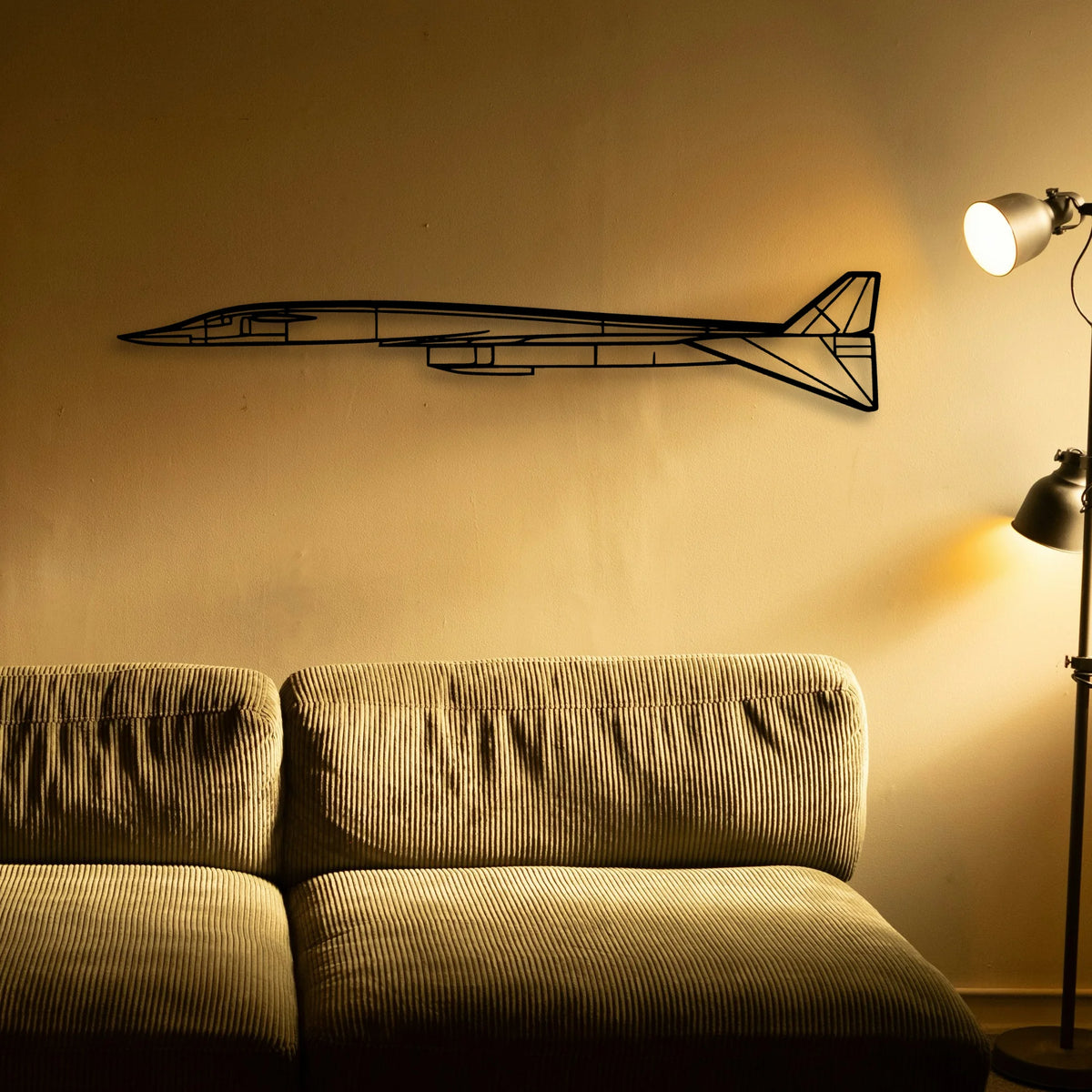 Fighter Jet Classic Aircraft Silhouette Metal Wall Art - Tinvibe
