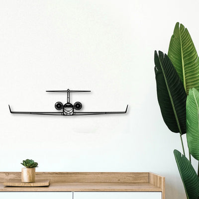 G650 2 Classic Aircraft Silhouette Metal Wall Art - Tinvibe