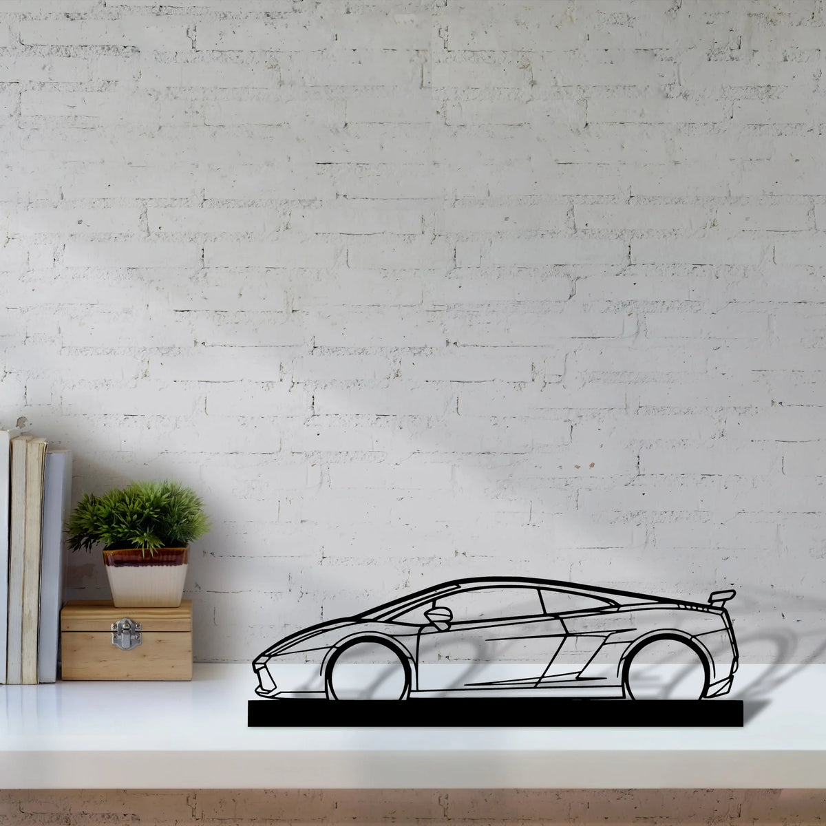 gallardo-superleggera-2007 Silhouette Metal Art Stand - Tinvibe