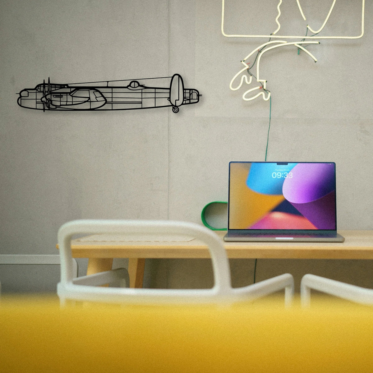 Global 7500 Classic Aircraft Silhouette Metal Wall Art - Tinvibe