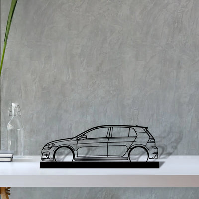 golf-7-gti Silhouette Metal Art Stand - Tinvibe