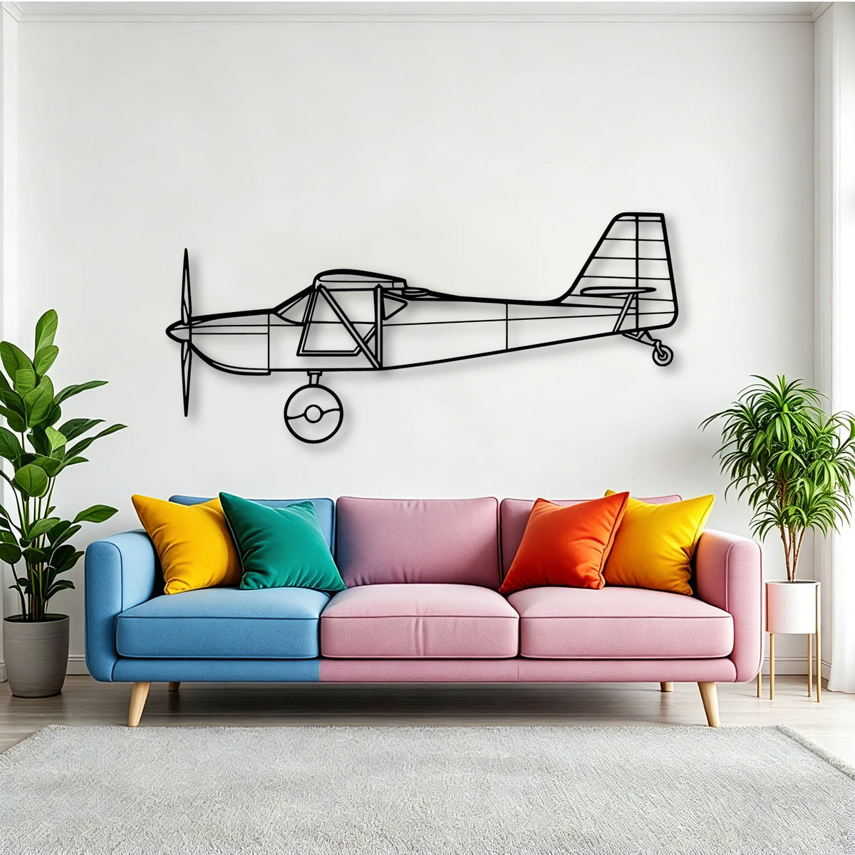 H145 2 Classic Aircraft Silhouette Metal Wall Art - Tinvibe