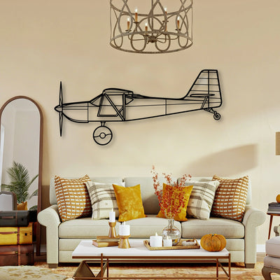 H145 2 Classic Aircraft Silhouette Metal Wall Art - Tinvibe