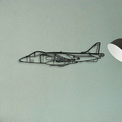 Harrier GR7 2 Classic Aircraft Silhouette Metal Wall Art - Tinvibe