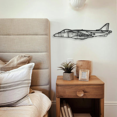 Harrier GR7 2 Classic Aircraft Silhouette Metal Wall Art - Tinvibe