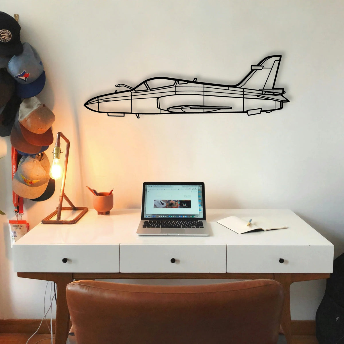 Hawk 200 Classic Aircraft Silhouette Metal Wall Art - Tinvibe