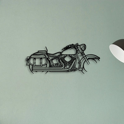 Heritage Classic 1944 Classic Motorcycle Silhouette Metal Wall Art - Tinvibe