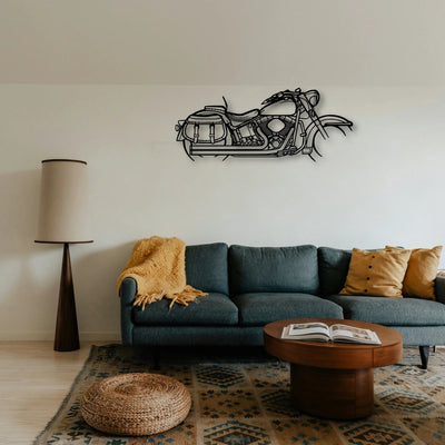Heritage Classic 1944 Classic Motorcycle Silhouette Metal Wall Art - Tinvibe
