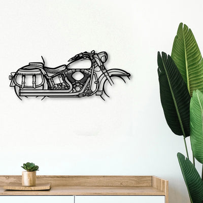 Heritage Classic 1944 Classic Motorcycle Silhouette Metal Wall Art - Tinvibe