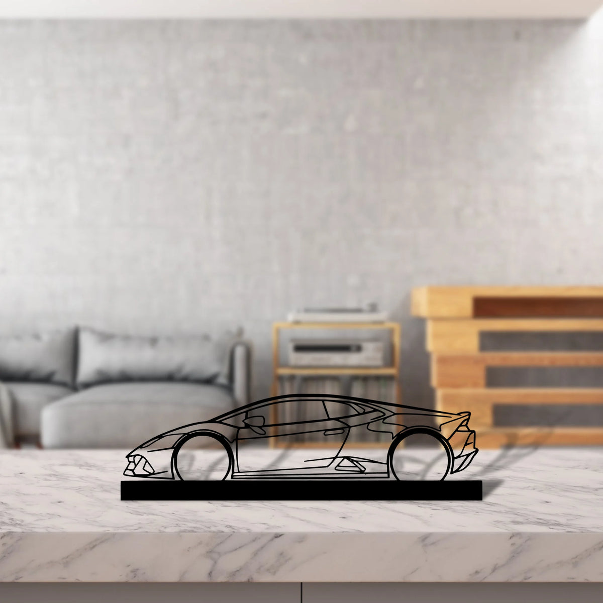 huracan Silhouette Metal Art Stand - Tinvibe