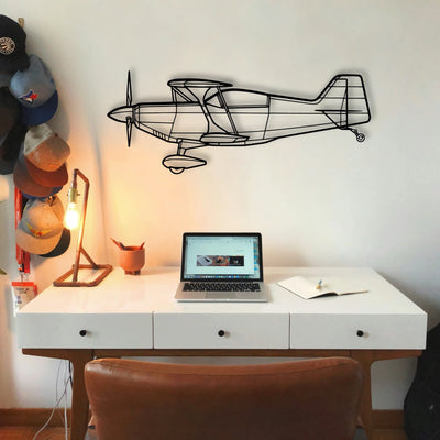Husky A 1C Classic Aircraft Silhouette Metal Wall Art - Tinvibe