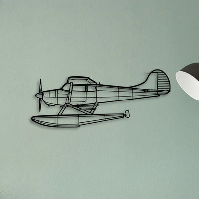 J 3 Cub Classic Aircraft Silhouette Metal Wall Art - Tinvibe