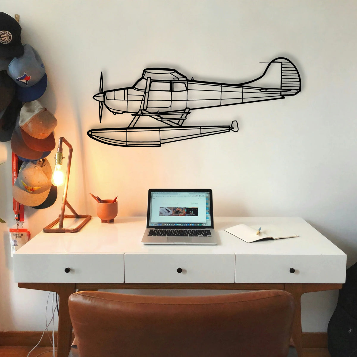 J 3 Cub Classic Aircraft Silhouette Metal Wall Art - Tinvibe