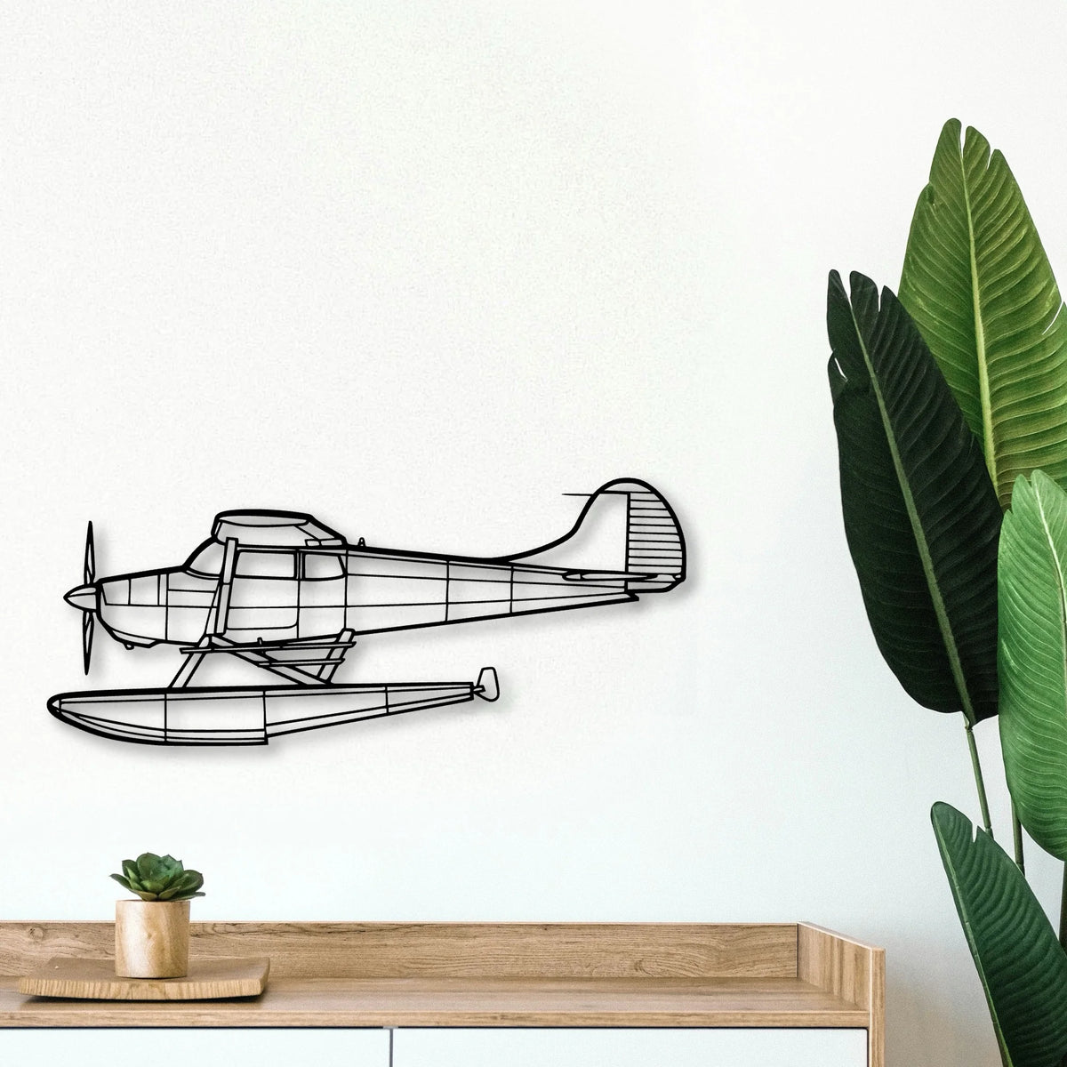 J 3 Cub Classic Aircraft Silhouette Metal Wall Art - Tinvibe