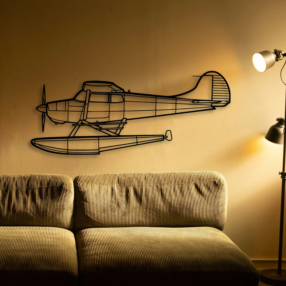 J 3 Cub Classic Aircraft Silhouette Metal Wall Art - Tinvibe