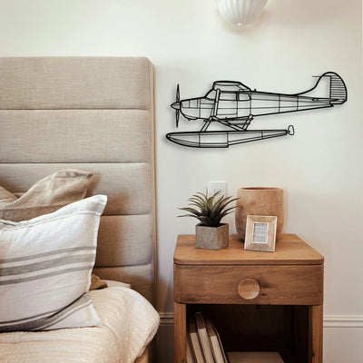 J 3 Cub Classic Aircraft Silhouette Metal Wall Art - Tinvibe
