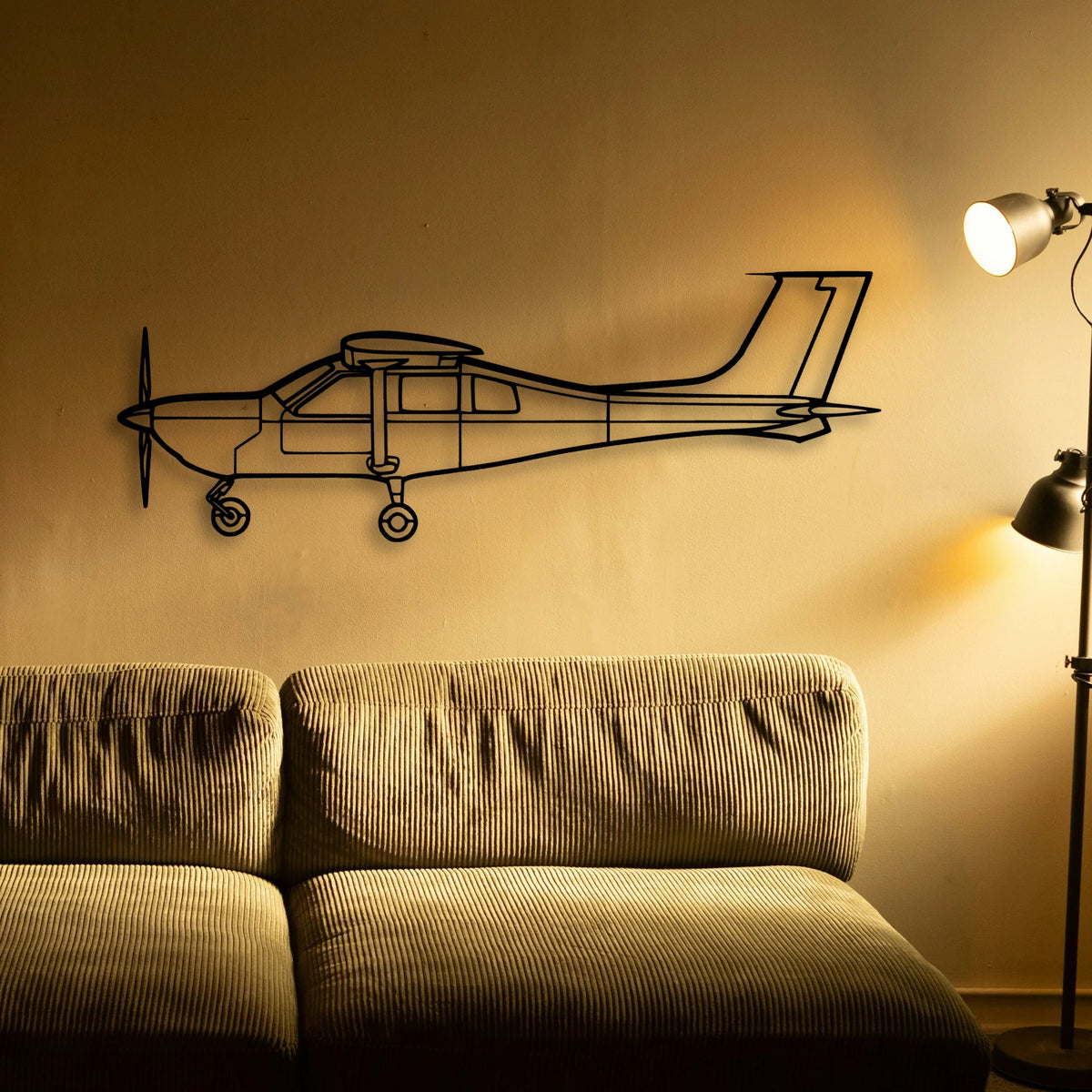 J500 Classic Aircraft Silhouette Metal Wall Art - Tinvibe