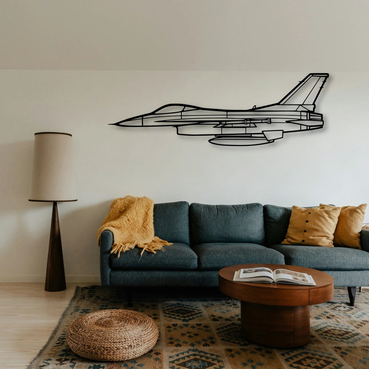 Jn 4A Classic Aircraft Silhouette Metal Wall Art - Tinvibe
