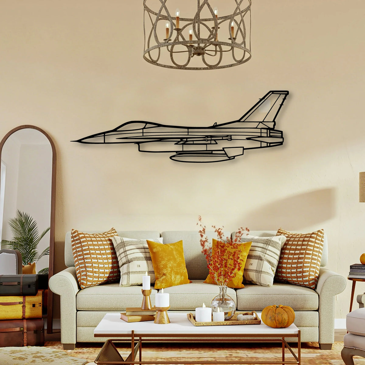 Jn 4A Classic Aircraft Silhouette Metal Wall Art - Tinvibe