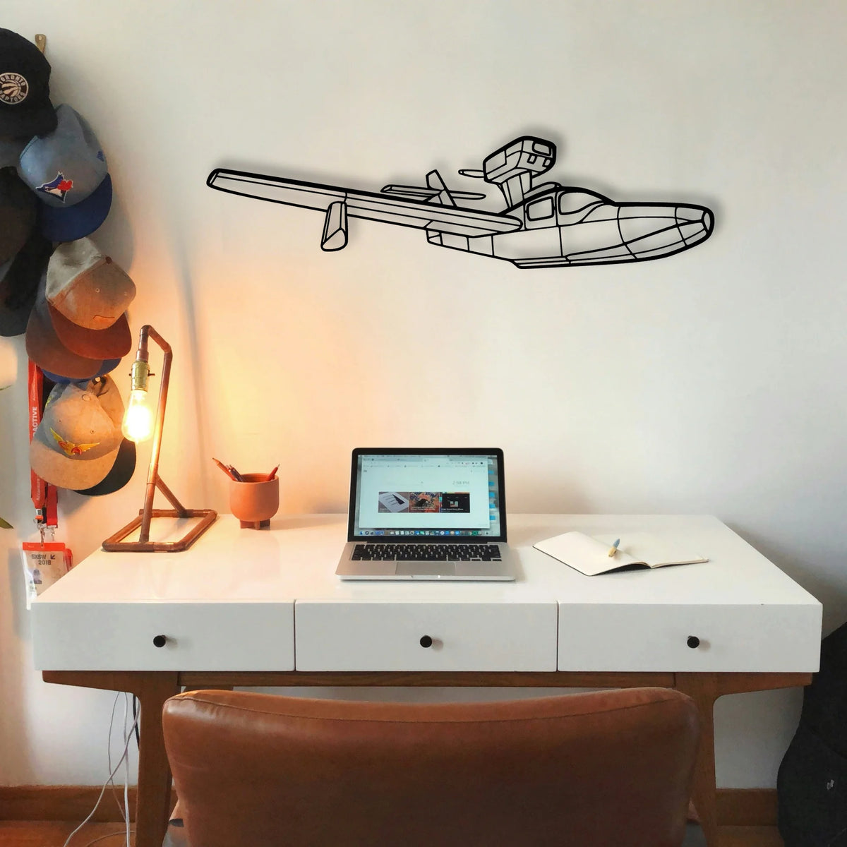 Jumper Diy Classic Aircraft Silhouette Metal Wall Art - Tinvibe