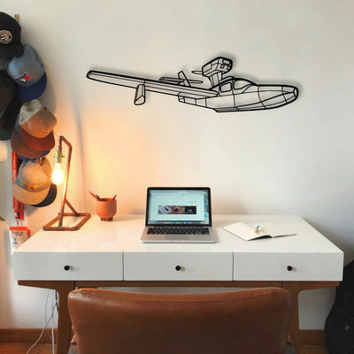 Jumper Diy Classic Aircraft Silhouette Metal Wall Art - Tinvibe