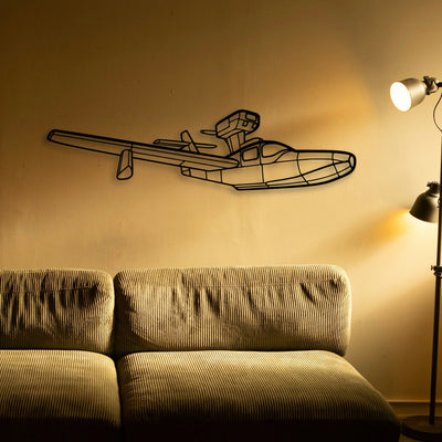 Jumper Diy Classic Aircraft Silhouette Metal Wall Art - Tinvibe